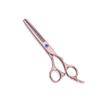 6-Inch Professional Japanese 440C Hair Cutting and Thinning Shears Set, Rose Gold Flower Handle view 3