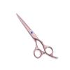 6-Inch Professional Japanese 440C Hair Cutting and Thinning Shears Set, Rose Gold Flower Handle view 4
