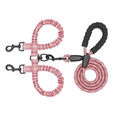 Ungtyb Small Dog Training Leash, Adjustable Shock-Absorbing Bungee Lead, 77.17 Inches