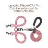 Ungtyb Small Dog Training Leash, Adjustable Shock-Absorbing Bungee Lead, 77.17 Inches view 2