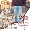 Ungtyb Small Dog Training Leash, Adjustable Shock-Absorbing Bungee Lead, 77.17 Inches view 3