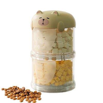 Gwtdtoad 150 mL Transparent Stackable Pet Treat Container
