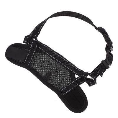 Adjustable Black Dog Muzzle for Eating and Biting