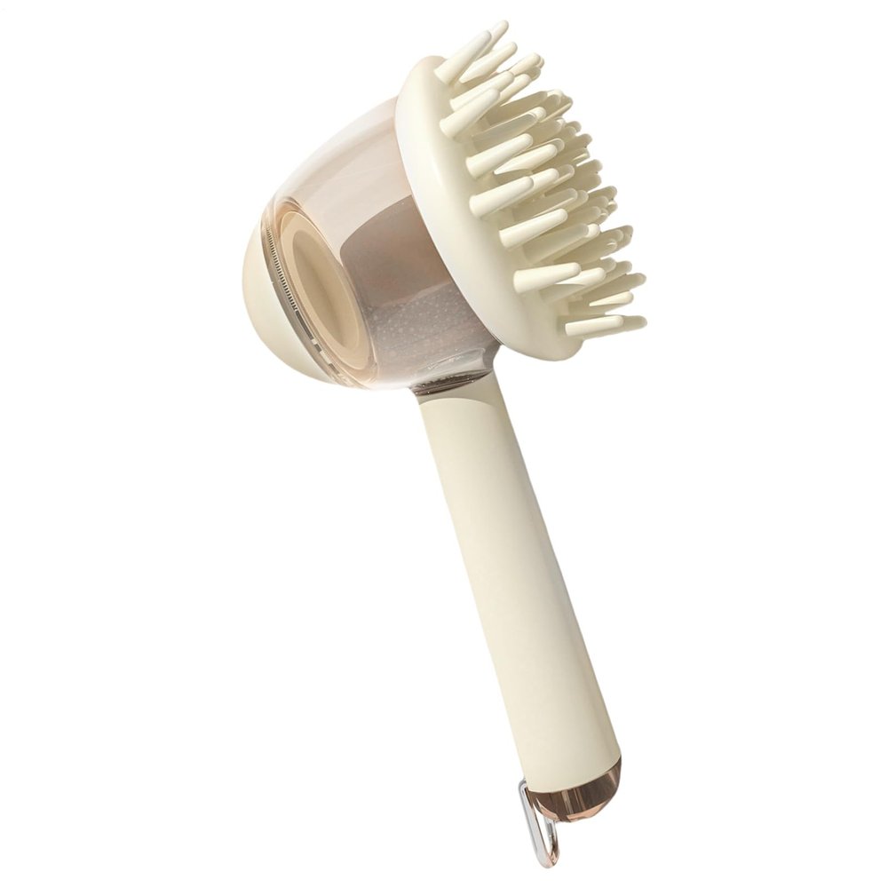 Non-Slip Pet Bath Brush with Shampoo Dispenser