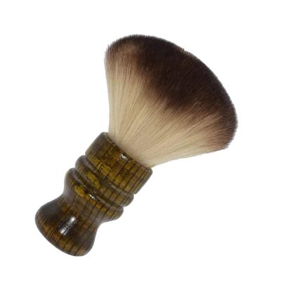 Haircutting Brush with Nylon Bristles and Wooden Handle for Hair Salons