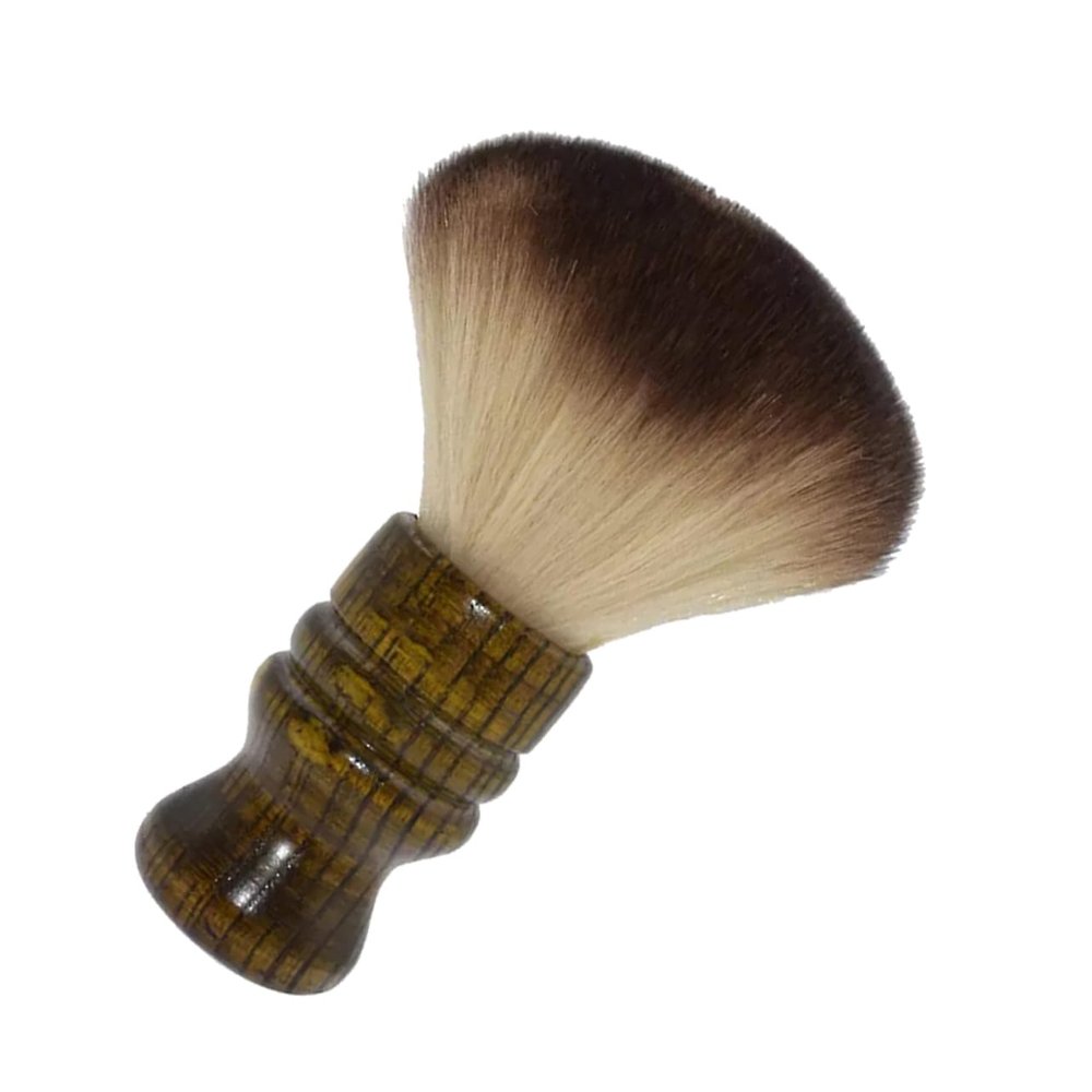 Haircutting Brush with Nylon Bristles and Wooden Handle for Hair Salons
