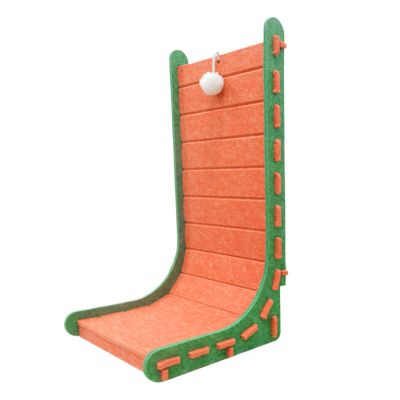 L-Shaped Cardboard Cat Scratcher with Play Ball