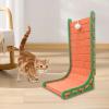 L-Shaped Cardboard Cat Scratcher with Play Ball view 3
