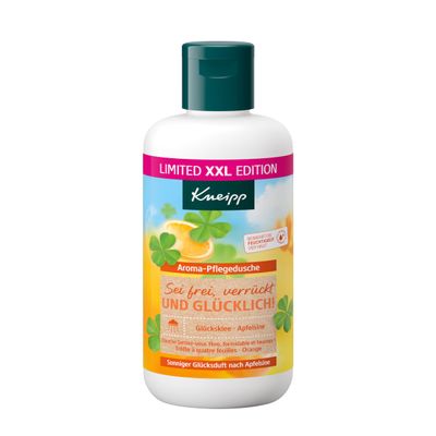 Kneipp XXL Shower Gel Be Free, Crazy and Happy! – Sunny Orange Scent – No Microplastics – 400 ml