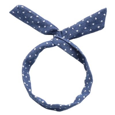 Blausky 4-Piece Boho Denim Wire Headbands for Women, Blue