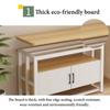 NEONMAN Aquarium Stand with Storage Compartments, Black + Wood, 120 x 40 x 60 cm view 2