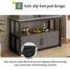 NEONMAN Aquarium Stand with Storage Compartments, Black + Wood, 120 x 40 x 60 cm view 4