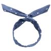 Blausky 2-Pack Boho Denim Bunny-Ear Headbands for Women, Blue view 1