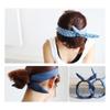 Blausky 2-Pack Boho Denim Bunny-Ear Headbands for Women, Blue view 2