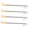 4-Piece Retractable Stainless Steel Back Scratchers, Portable, Silver view 1