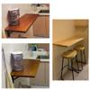 Kiaoeiuyti Folding Wall Table, Solid Wood, 120 x 45 cm - Interesting Life view 2