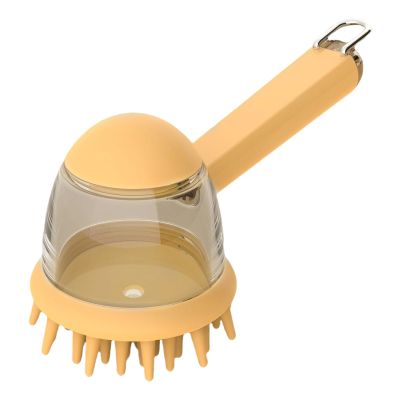 Dog Bath Brush with Shampoo Dispenser - 7.32x2.95x3.39 inches