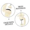 VICASKY Mannequin Head Stand with Clamp, Plastic and Iron, White view 3
