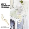 VICASKY Mannequin Head Stand with Clamp, Plastic and Iron, White view 4