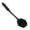 Black Double-Sided Silicone Bath Brush with Long Handle view 1