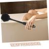 Black Double-Sided Silicone Bath Brush with Long Handle view 3