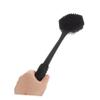 Black Double-Sided Silicone Bath Brush with Long Handle view 4