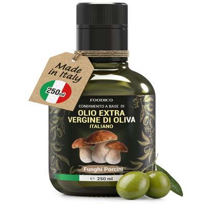 Foodico Porcini Extra Virgin Olive Oil | Italian | Cold-Pressed, No Additives | 250 ml