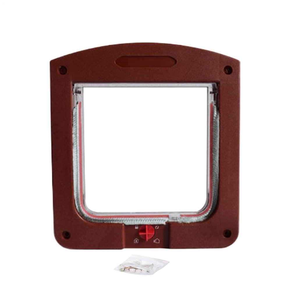 Small Cat Door, 4-Way Locking, Weatherproof