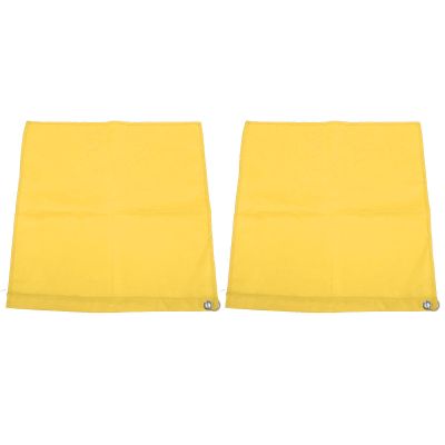 Jwthee 2-Pack Horse Training Flags, Portable Nylon Handheld Equestrian Flags, Yellow