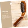 Folding Travel Hair Comb with Bristles, Compact, 2-Pack view 2