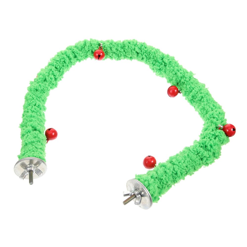 TOYANDONA 50 cm Green Flannel Parrot Perch
