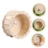Toddmomy Wooden Hedgehog Exercise Wheel, Khaki, for Small Pets view 2