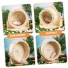 Toddmomy Wooden Hedgehog Exercise Wheel, Khaki, for Small Pets view 3