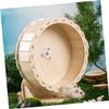 Toddmomy Wooden Hedgehog Exercise Wheel, Khaki, for Small Pets view 4