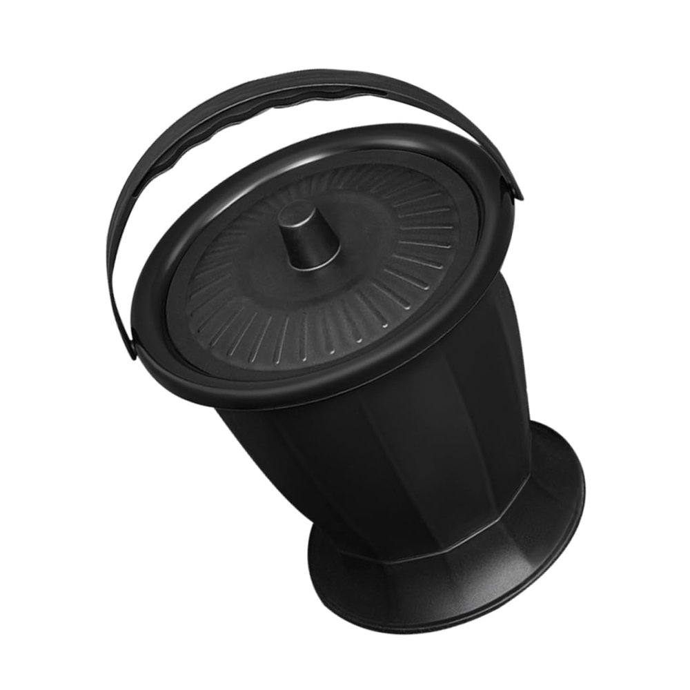 Unisex Adult Bedpan, PP, Black, Sturdy and Impact-Resistant