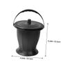 Unisex Adult Bedpan, PP, Black, Sturdy and Impact-Resistant view 2