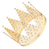 minkissy Gold Metal Crown Cake Topper with Crystal Crown view 1
