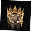 minkissy Gold Metal Crown Cake Topper with Crystal Crown view 3