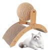 Wooden Cat Scratcher Toy with Sisal Ball view 1