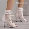Women's High-Heel Mesh Sandals for Latin Dance view 3
