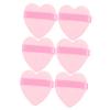 DEARMAMY 6-Piece Soft Makeup Sponges, Round Powder Puffs for Foundation and Loose Face Powder, Pink view 1