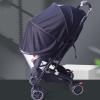 Stroller Sun Cover, UPF 50+ Canopy Extension, Breathable, Full Coverage, Two-Way Zipper, 32 x 30 x 1 cm, Bassinet Shade Attachment for Hot Weather view 3