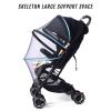 Stroller Sun Cover, UPF 50+ Canopy Extension, Breathable, Full Coverage, Two-Way Zipper, 32 x 30 x 1 cm, Bassinet Shade Attachment for Hot Weather view 4