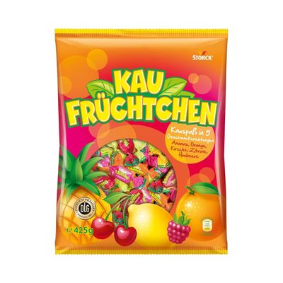 Kaufrüchtchen Hard Candies, Assorted Flavors, 5 x 425 g