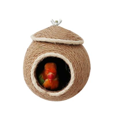 VANZACK Round Rope Parrot Hammock, Hanging Bird Cage Accessory, Easy Installation