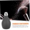 Compact Black Rubber Travel Powder Containers view 4