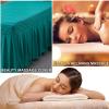 Green, 80 x 190 cm/31.4 x 74.8 in, Reusable Massage Table Cover with Face Hole, Washable Cotton Massage Bed Cover for Beauty Salons and Spas view 2