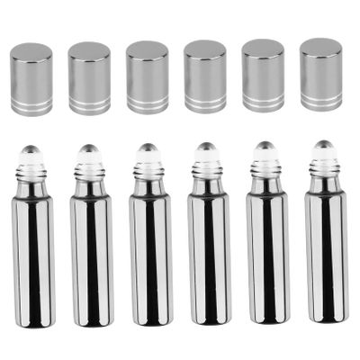 CALLARON Pack of Refillable 10 ml Glass Roller Bottles for Oils and Perfume