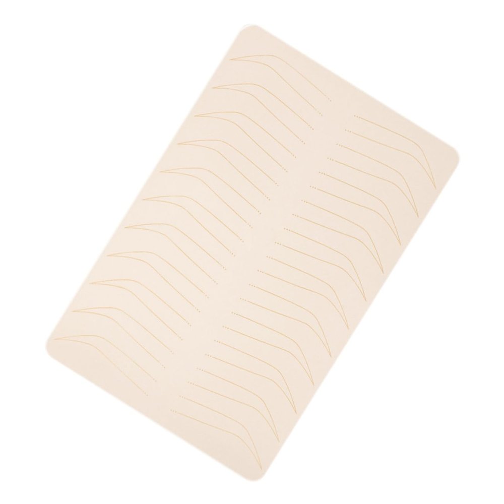 Silicone Practice Skin Sheet for Eyebrow Microblading, Beige, 1 Count