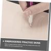 Silicone Practice Skin Sheet for Eyebrow Microblading, Beige, 1 Count view 2